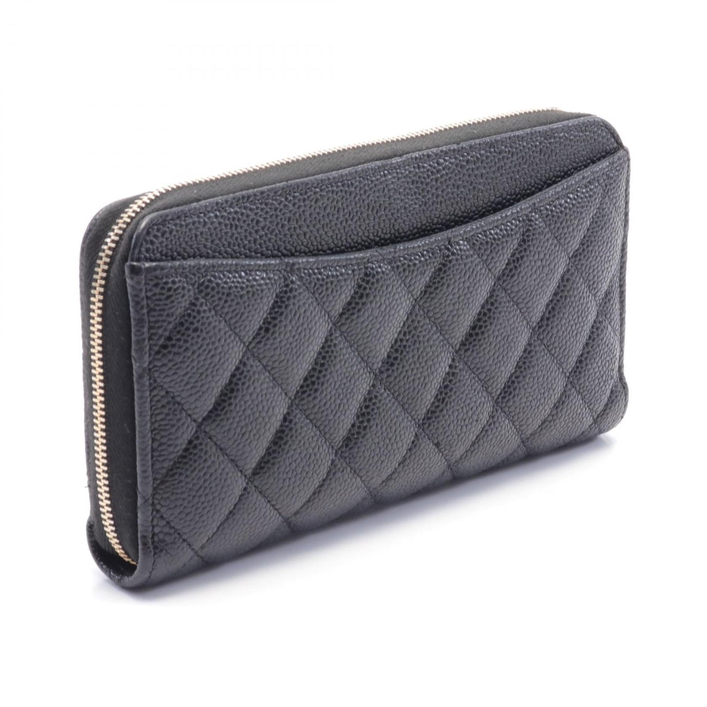 Chanel Classic Long Zip Wallet Black AP0242