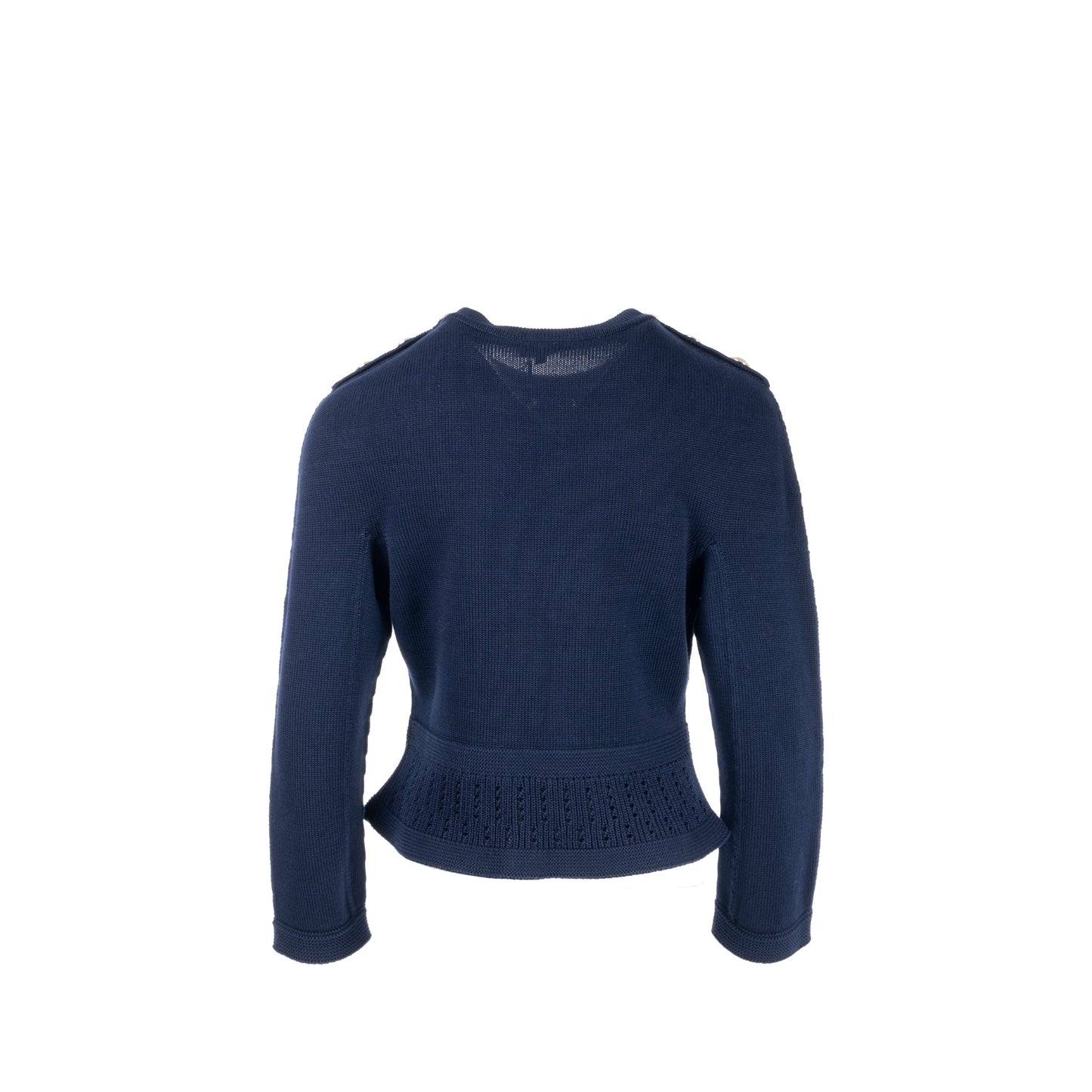 Chanel size 38 21C pullover knit sweater navy blue