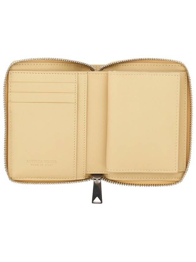 Bottega Veneta Around Zipper Halfwallet Beige