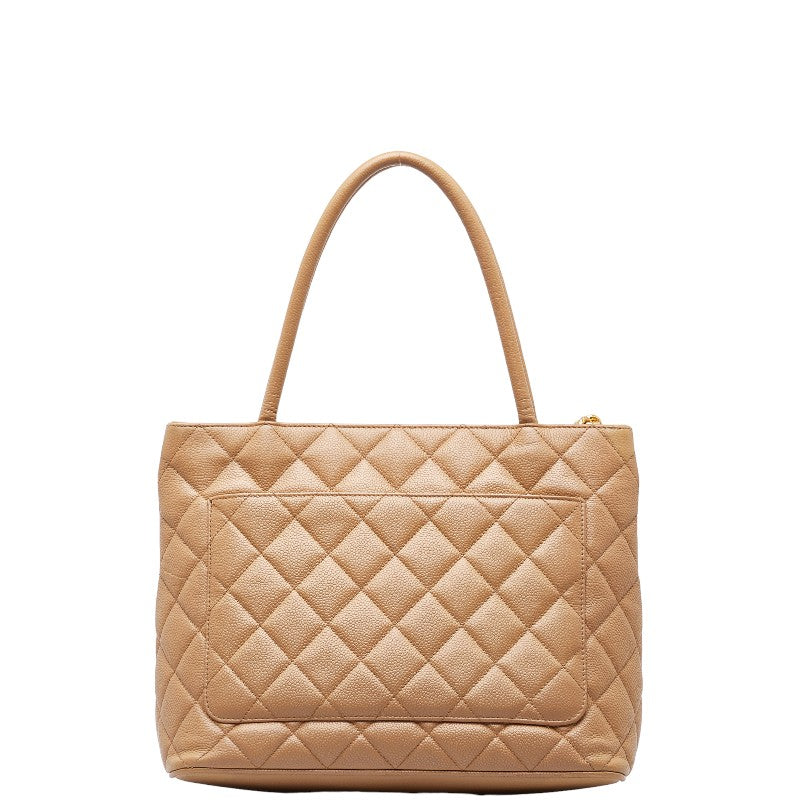 Chanel Caviar Skin Matelasse Medallion Tote Bag