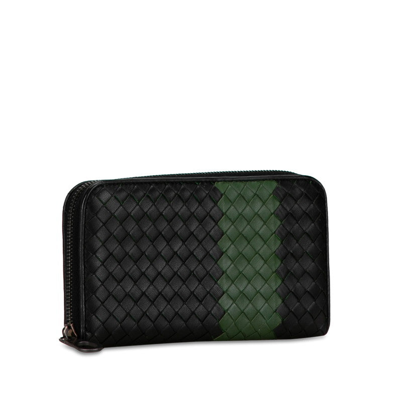 Bottega Veneta Intrecciato Leather Zip-Around Wallet