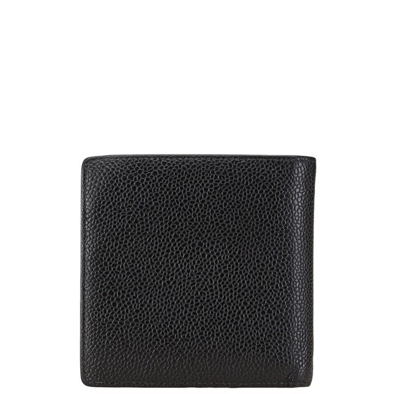 Chanel Caviar Skin Coco Mark Compact Wallet Black