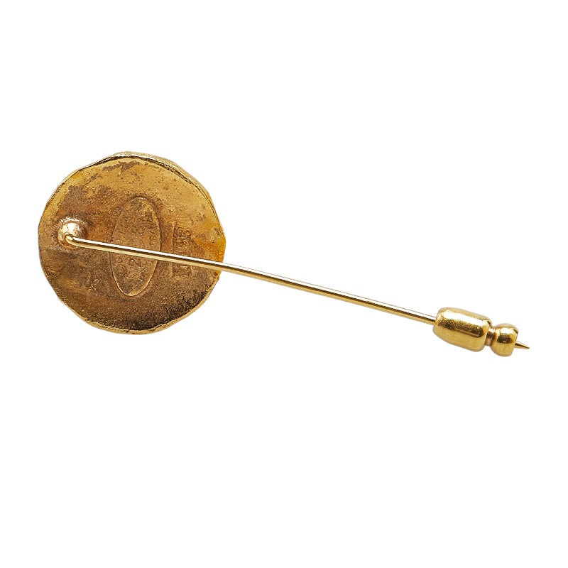 Chanel Lion Motif Pin Brooch Gold