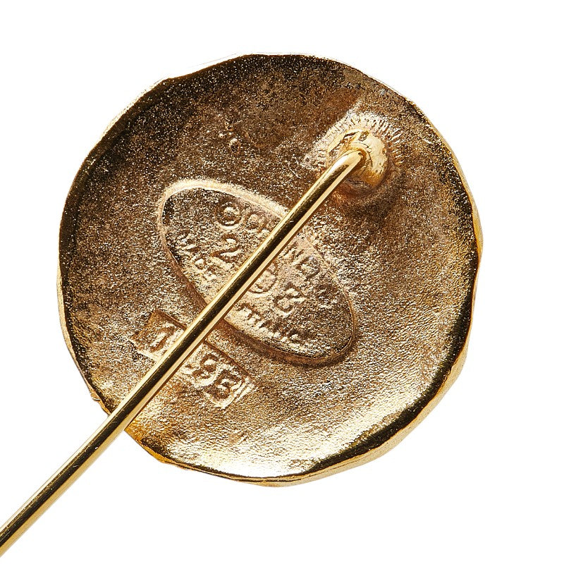 Chanel Lion Motif Pin Brooch Gold