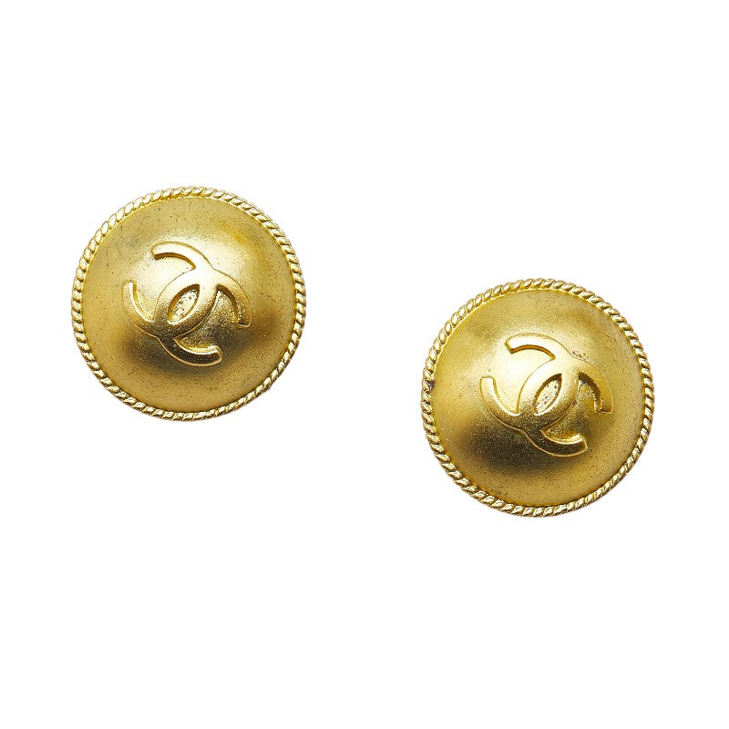 Chanel Vintage Coco Mark Round Earrings