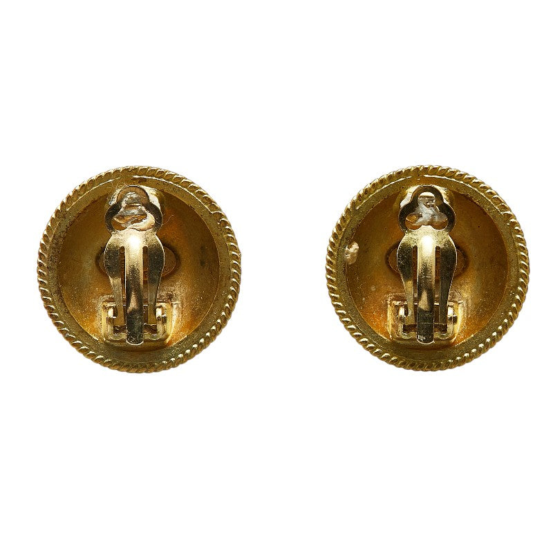 Chanel Vintage Coco Mark Round Earrings
