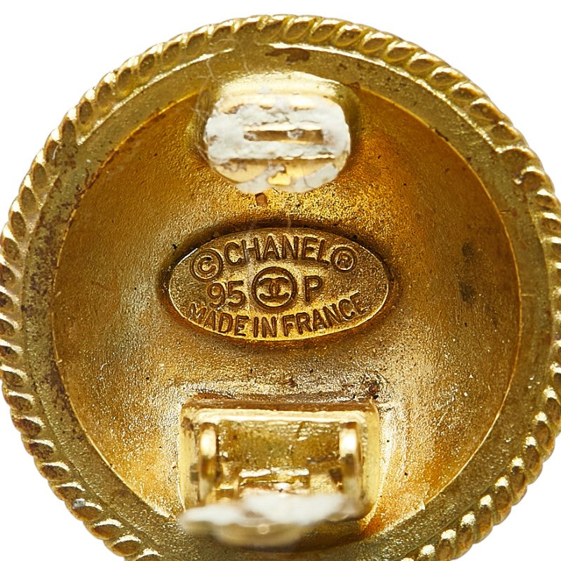 Chanel Vintage Coco Mark Round Earrings