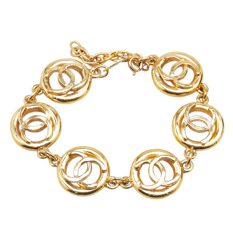 Chanel Vintage Coco Mark 1983 Gold Bracelet