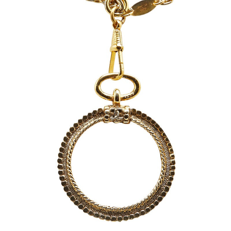 Chanel Coco Mark Long Chain Necklace Gold