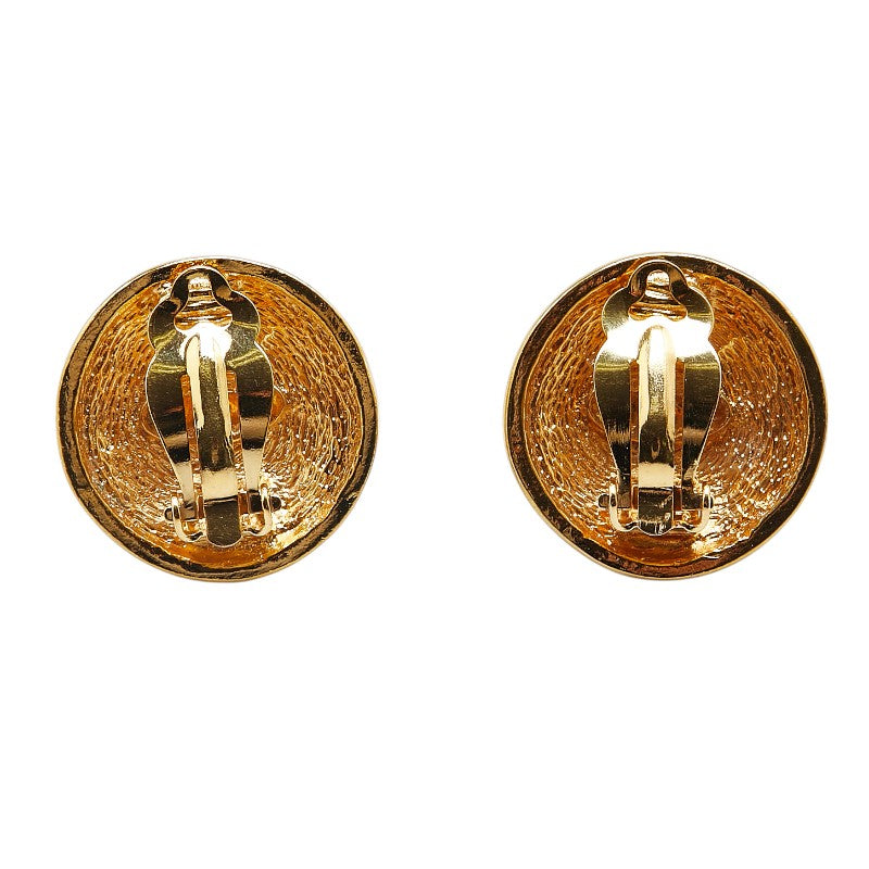 Chanel Matelasse Coco Mark Earrings Gold