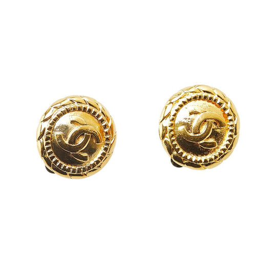 Chanel Coco Mark Gold Earrings