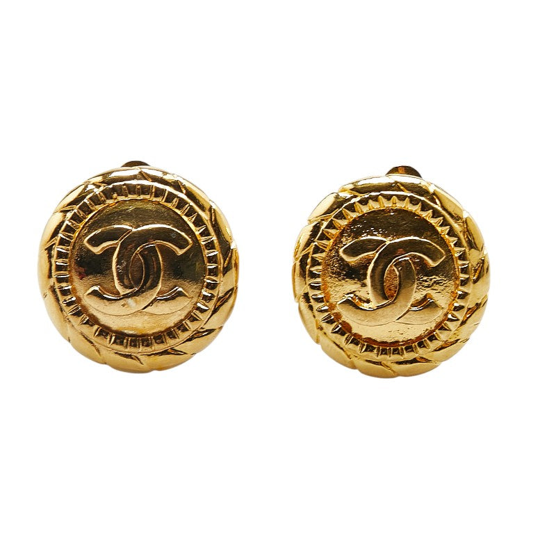 Chanel Coco Mark Gold Earrings