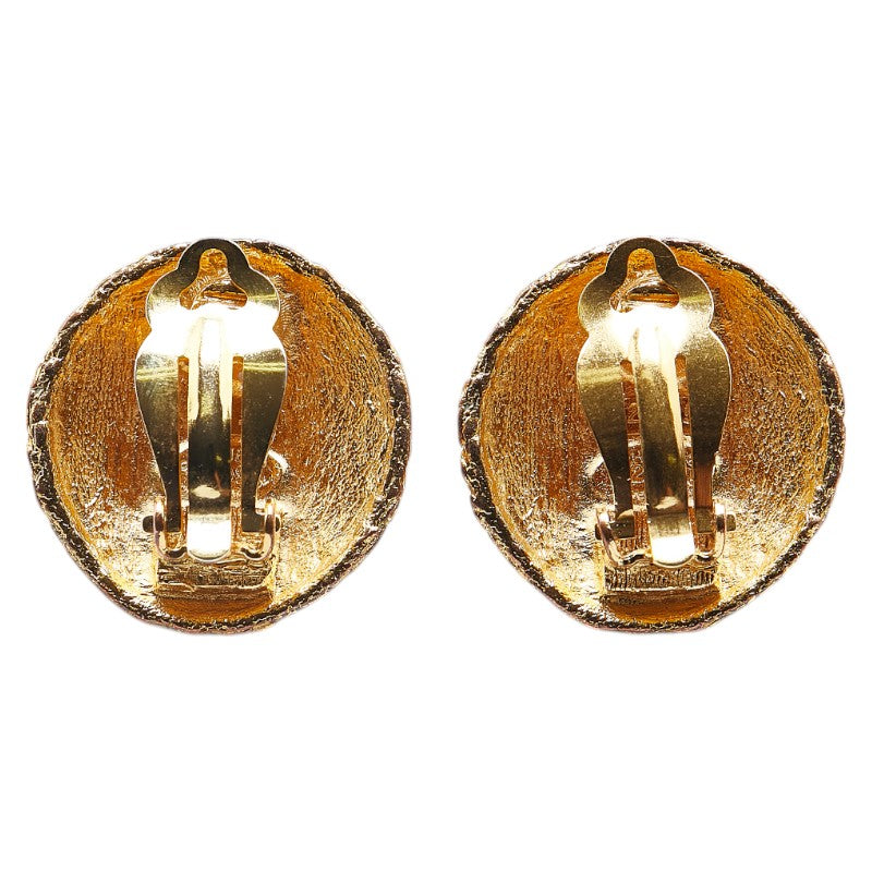 Chanel Vintage Coco Mark Gold Earrings