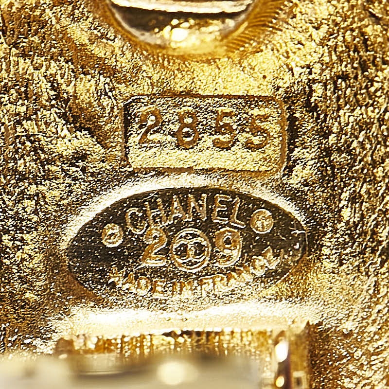 Chanel Vintage Coco Mark Gold Earrings