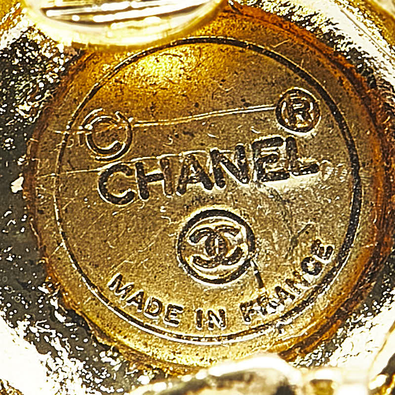Chanel Coco Mark Round Earrings Gold
