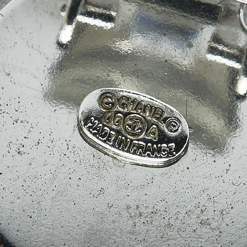 Chanel Coco Mark Round Earrings Plastic Metal