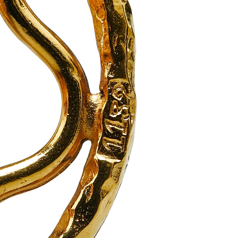 Chanel Coco Mark Round Brooch Gold