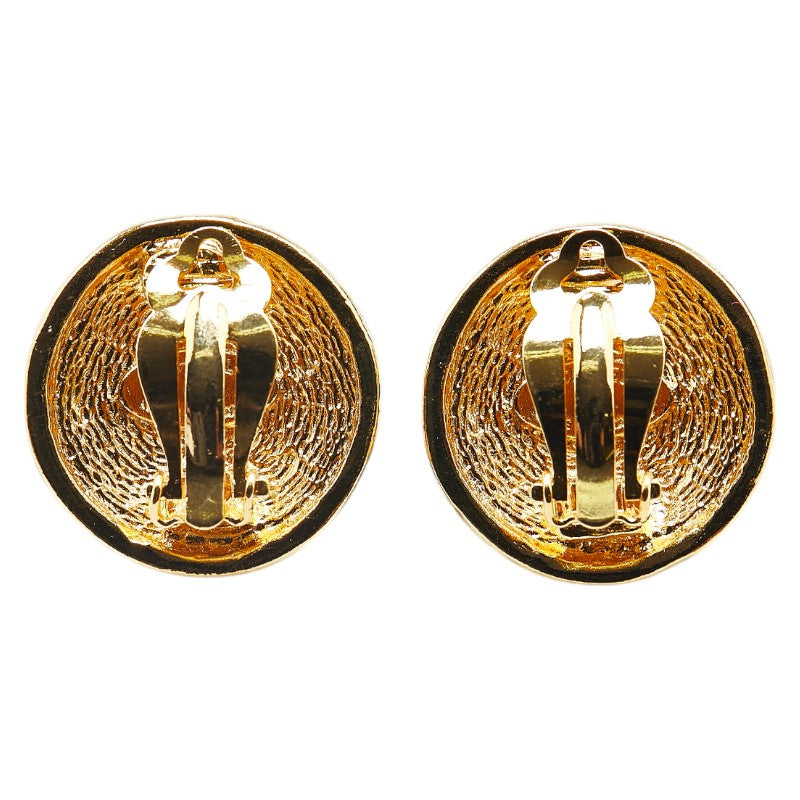 Chanel Matelasse Coco Mark Earrings Gold