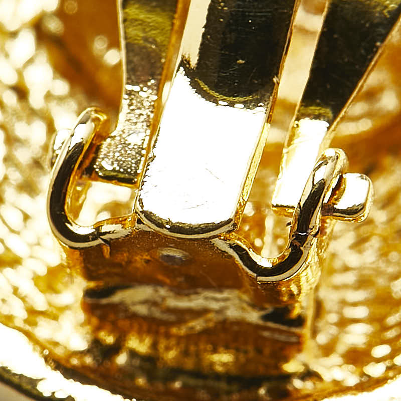 Chanel Matelasse Coco Mark Earrings Gold