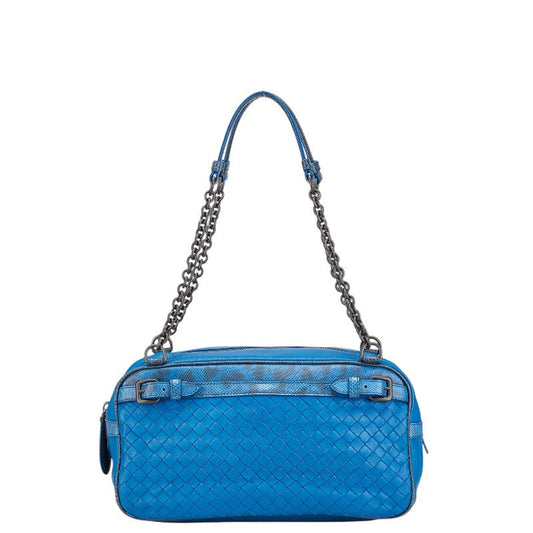 Bottega Veneta Intrecciato Leather Python Tote