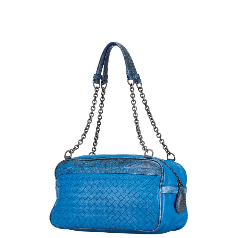 Bottega Veneta Intrecciato Leather Python Tote