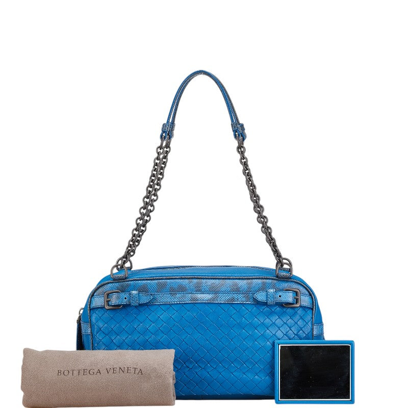 Bottega Veneta Intrecciato Leather Python Tote