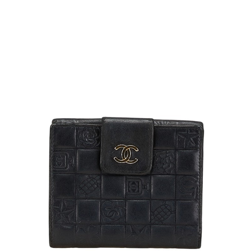Chanel Icon Coco Mark Bifold Wallet Black