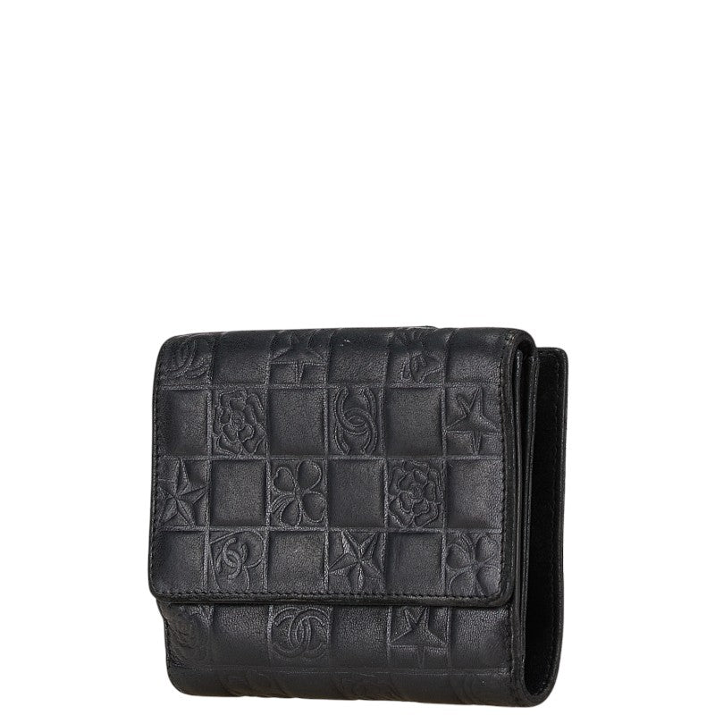 Chanel Icon Coco Mark Bifold Wallet Black
