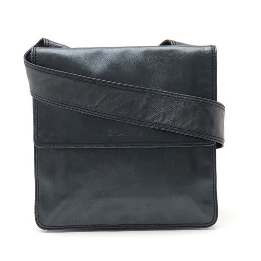 Chanel Metallic Leather Logo Shoulder Bag Pochette Sacoche