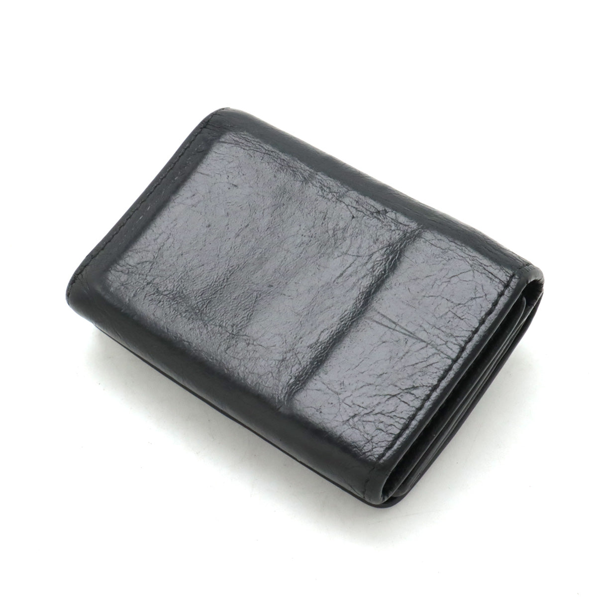 Balenciaga Classic Mini Leather Wallet Black