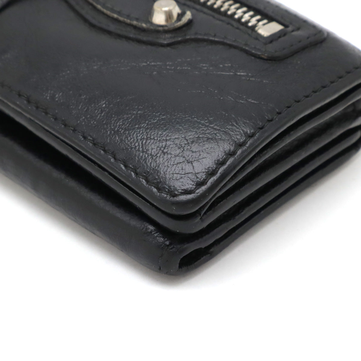 Balenciaga Classic Mini Leather Wallet Black
