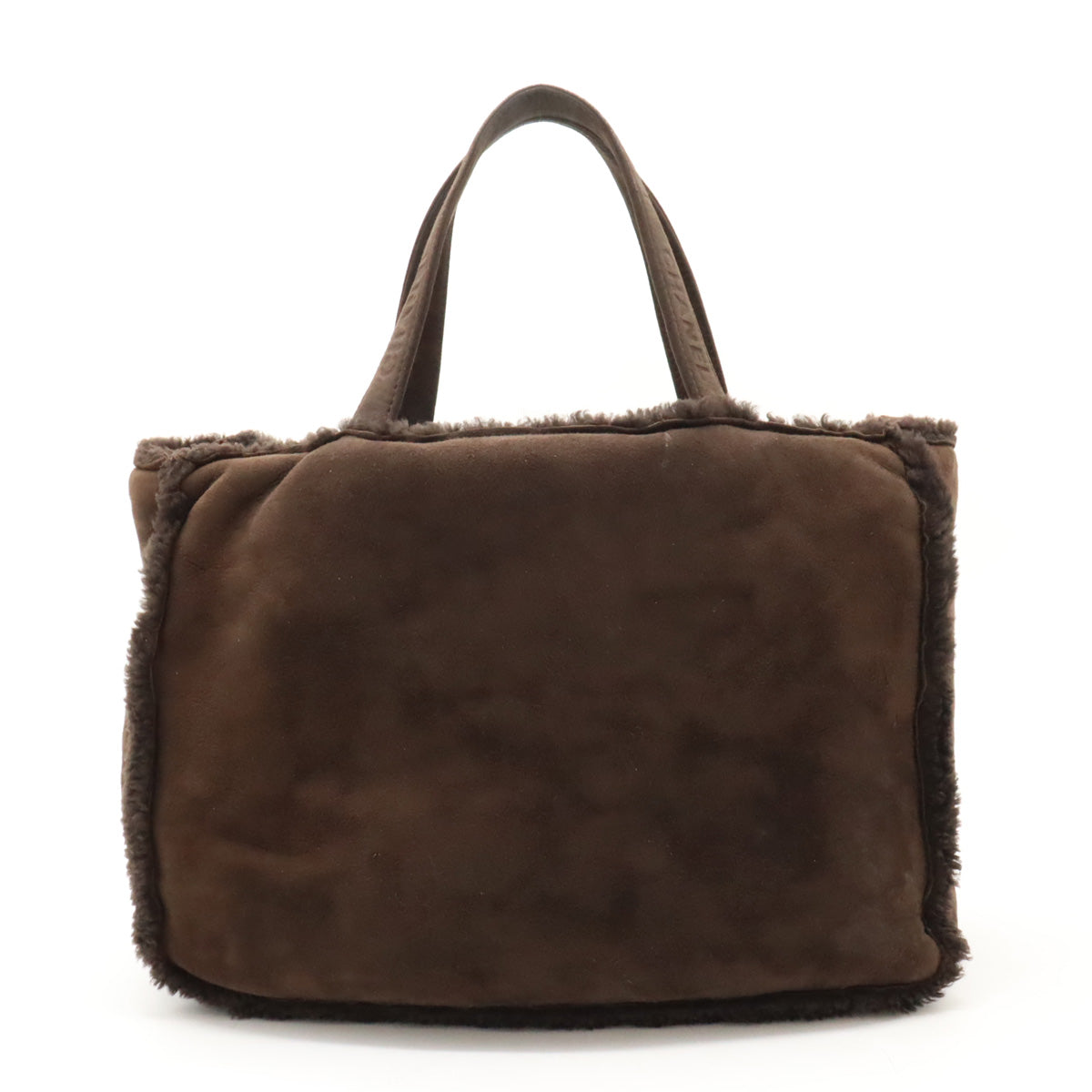 Chanel Suede Tote Bag Dark Brown