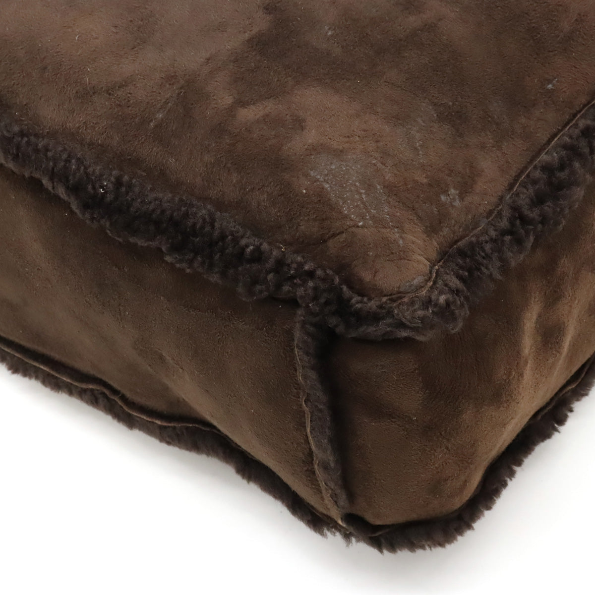 Chanel Suede Tote Bag Dark Brown