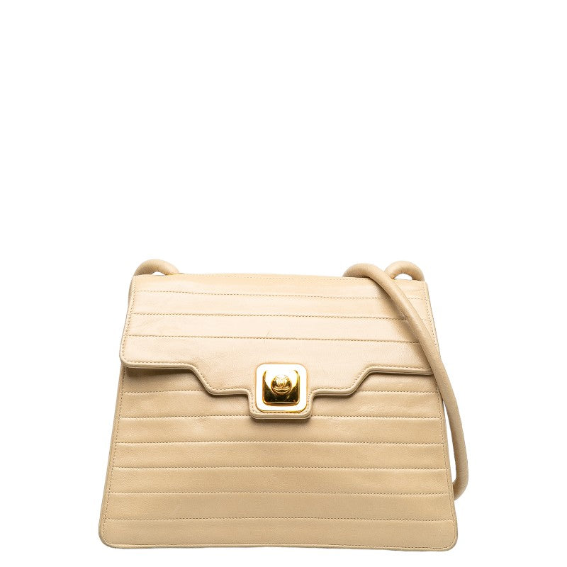Chanel Beige Lambskin Coco Mark Shoulder Bag