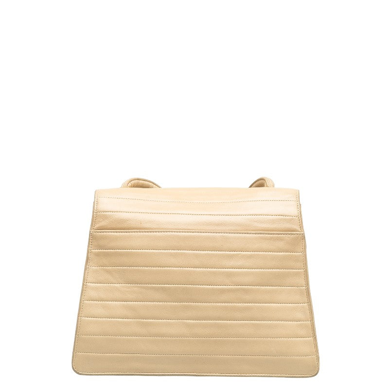 Chanel Beige Lambskin Coco Mark Shoulder Bag