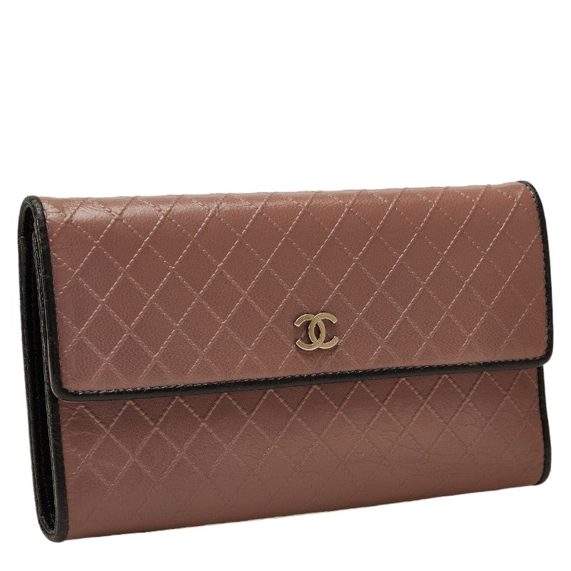 Chanel Bicolor Leather Long Wallet