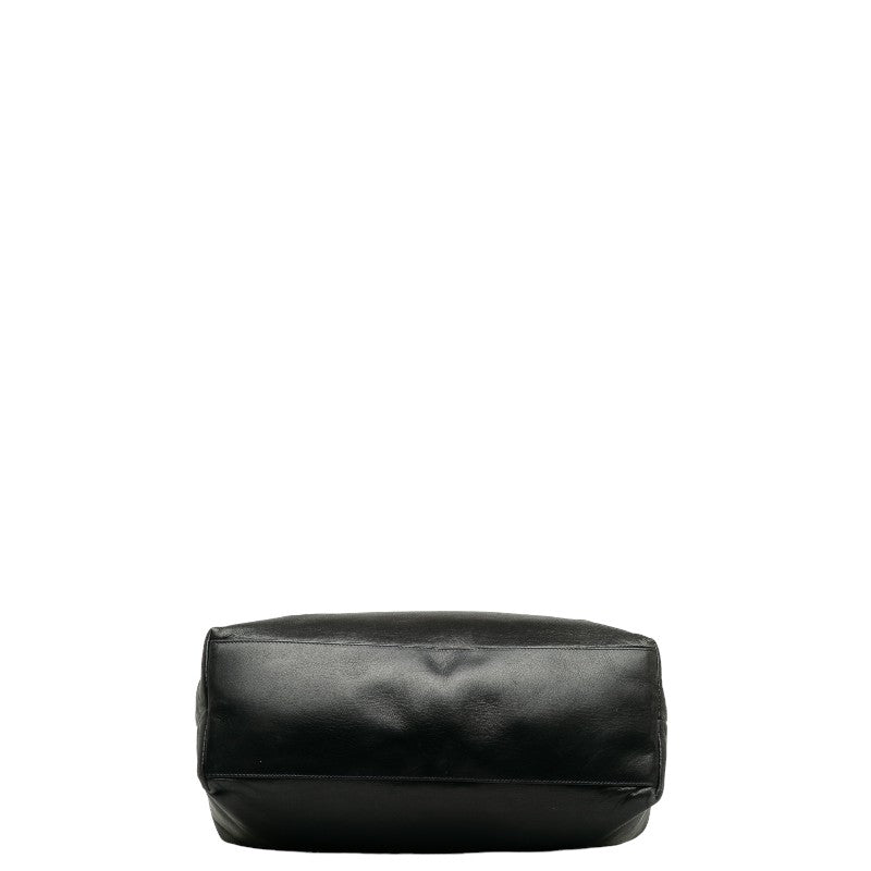Chanel Coco Mark Leather Tote Bag Black