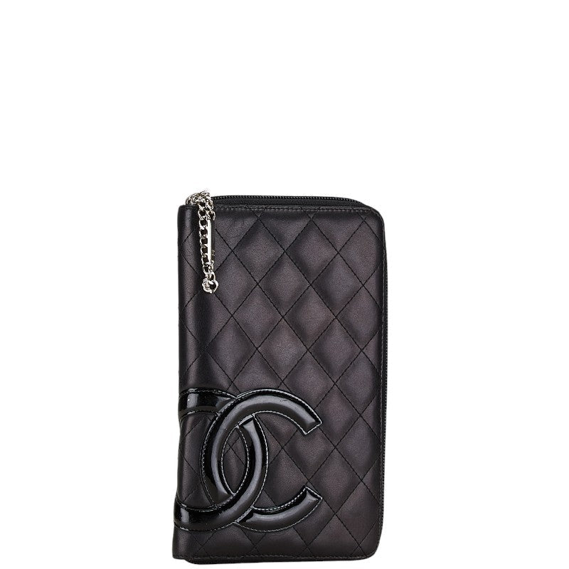 Chanel Cambon Line Lambskin Long Wallet