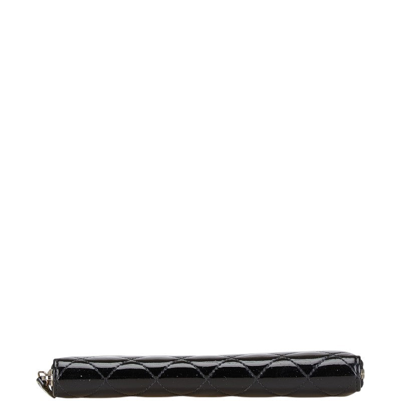 Chanel Matelasse Round Zip Wallet Black
