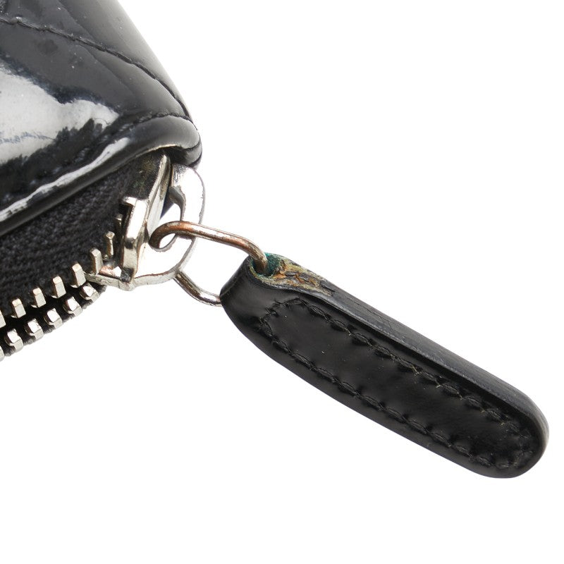 Chanel Matelasse Round Zip Wallet Black