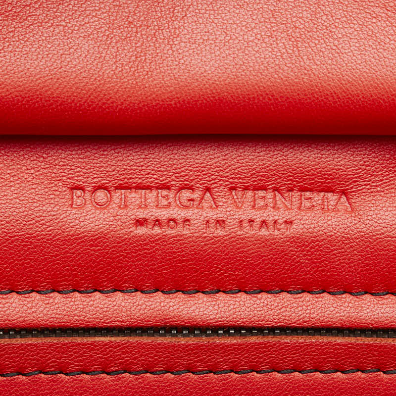 Bottega Veneta Intrecciato Leather Handbag Red
