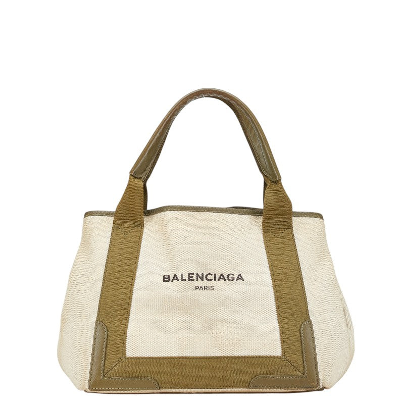 Balenciaga Canvas Leather Cabas S Tote Bag