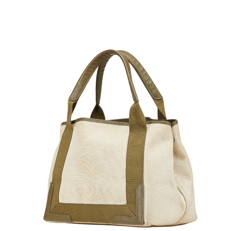 Balenciaga Canvas Leather Cabas S Tote Bag