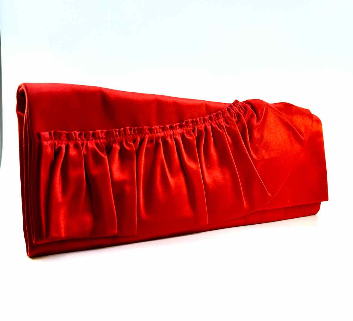 VALENTINO Red Satin Clutch
