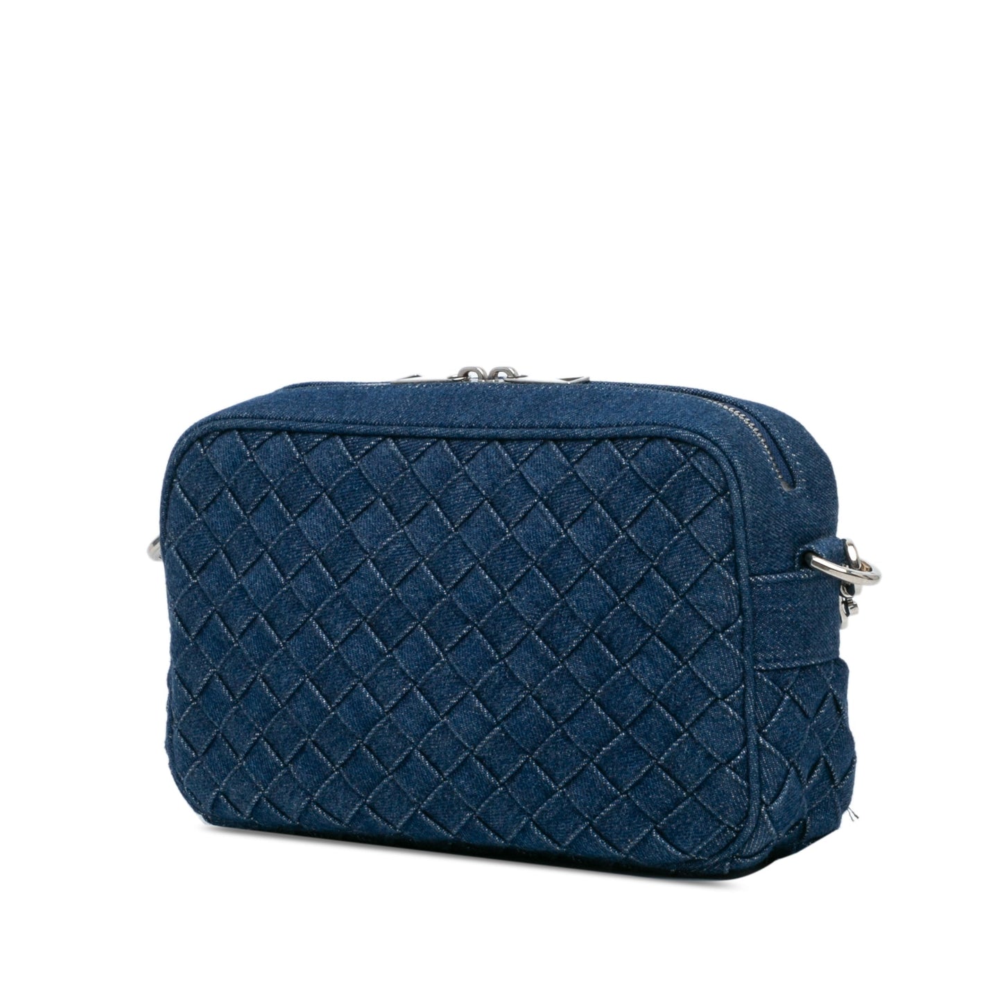 Bottega Veneta Sac Small Denim Intreccio Camera Bag