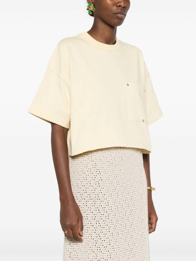 Bottega Veneta Crew Neck Pocket Short Sleeve T-Shirt Yellow