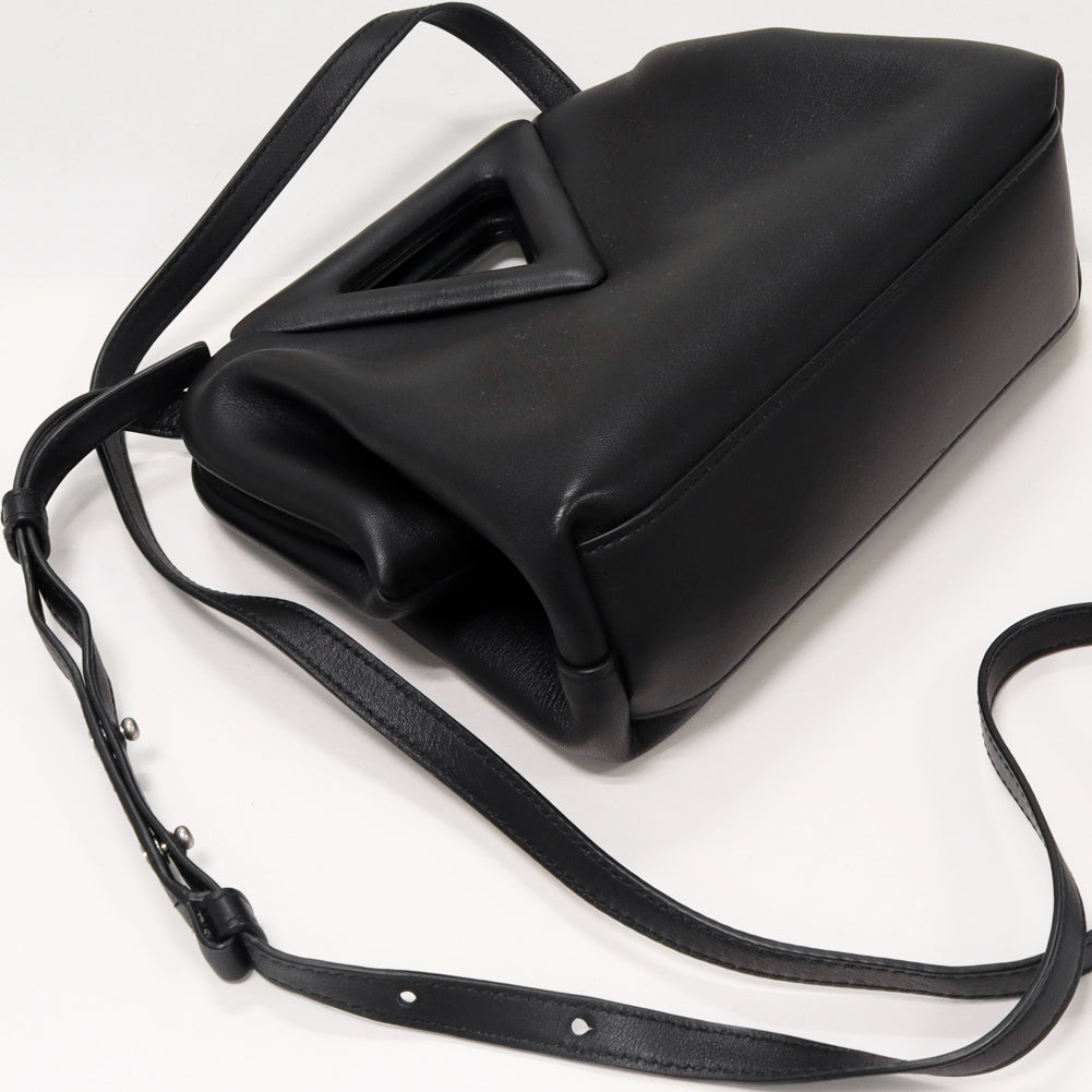 Bottega Veneta Shoulder Bag Handbag Triangle Point Small Calf Black