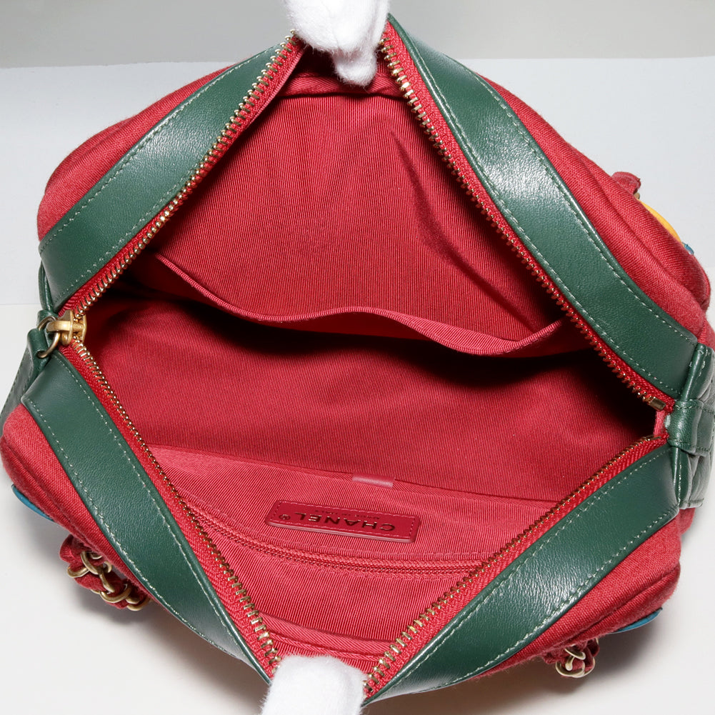 Chanel Lambskin Canvas Shoulder Bag