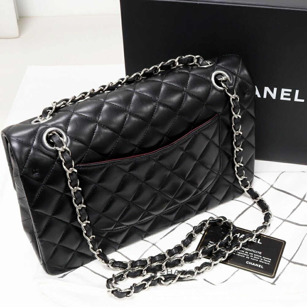 Chanel Lambskin Chain Shoulder Bag Matelasse 25
