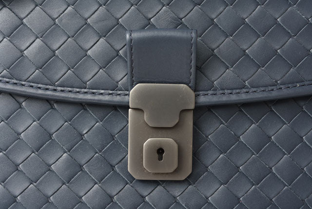 Bottega Veneta Leather Business Bag/Briefcase Navy